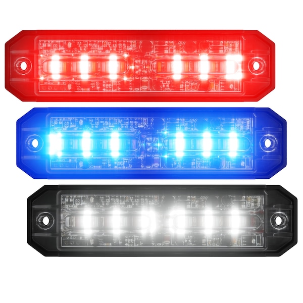 Abrams Ultra 18 LED Tri-Color Grill Light Head - Red/Blue/White Ultra 18-RBW - main